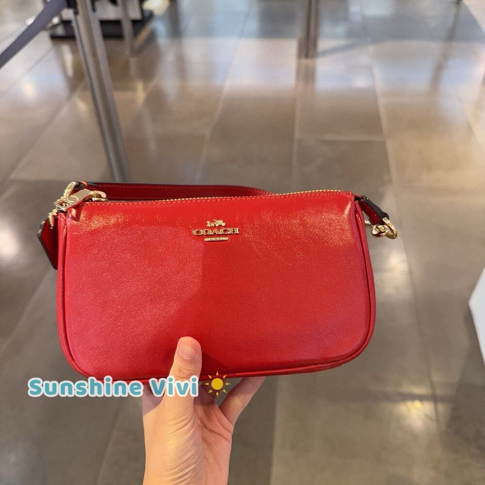 NWT Coach Nolita 19 CFU93 Gold/Poppy Shiny smooth leather